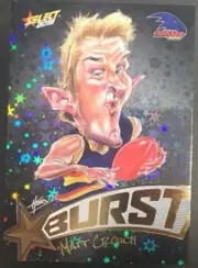 2018 AFL SELECT FOOTY STARS BLACK STARBURST MATT CROUCH ADELAIDE