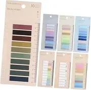 Tofficu 7 Sheet Sticky Tabs Self Adhesive Reading Strips Page Markers for Students Office Supplies School Stickers Dyslexia Focus Rich Colors