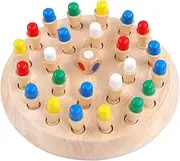 ZUNIPLEX Chess Memory Game,Board Games Wooden Toys,Learning & Education Toys,Colorful Memory Chess Matching Sticks, Montessori Toys, Parent-Child Interaction Games for Adults & Kids