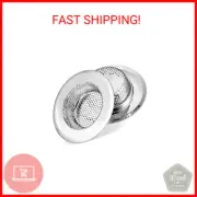 2 Pack Stainless Steel Kitchen Sink Strainer Drain Plug Filter Strainer with Lar