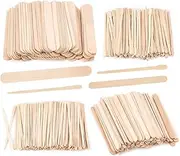 1000Pcs Wooden Wax Sticks, 4 Style Assorted Wood Waxing Sticks for Body Legs Face Waxing Applicator Sticks Eyebrow Wax Spatula Applicator for Hair Removal and Wood Craft Sticks
