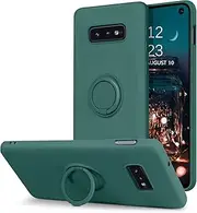BENTOBEN for Samsung Galaxy S10e Case, Slim Silicone Soft Rubber with 360° Ring Holder Kickstand Car Mount Supported Shockproof Protective Cases for Samsung Galaxy S10e 5.8" (2019), Midnight Green
