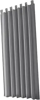 DECOMELODY Modern Grey Polyester Curtain Versatile Patio Window Drapes for Living Bedroom Office Lightweight Durable Elegant Design Present for Home Decor