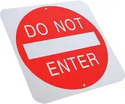 Do Not Enter Sign Aluminum Alloy Caution Sign Weather Resistant Indoor Outdoor Use Reminder for Restricted Access for Construction Sites Warehouses