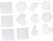 Kisangel 12Pcs DIY Bead Craft Plastic Spelling Beans Beads Tool Template for Creative Learning for Boys Safe Fun Art Projects for Home School