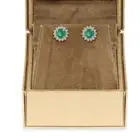 NEW! Emerald, 14K White Gold & Diamond Earrings EFFY Green $1995