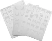 ADOCARN 3Sets Nail Art Stamping Plates Templates for Creative Manicure Designs Easy to Use Stencils for Beautiful Nails for Home Salon Use
