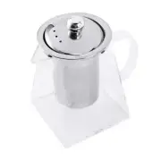 Square Glass Teapot with Infuser, 550 Ml Borosilicate Tea Pot with Strainer9748