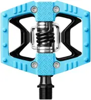 Crank Brothers Double Shot 2 Single Side Clipless Pedals 9/16" Aluminum Blue/Blk
