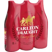 Carlton Draught Rack Pack Bottle 750mL