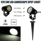 10x 12v 5w LED Spot Light Path Waterproof Cool White Garden Yard Landscape Light