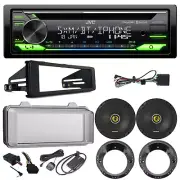 JVC KD-TD91BTS CD Receiver, 2x 6.5" Speakers, Handlebar Interface, Accessories