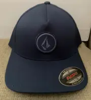 VOLCOM ONE OVER FOUR FLEXFIT L/XL CAP HAT NAVY *NWT*