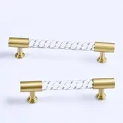 Drawer Handles Cabinet Pulls,Knob Pull Handle Kitchen Cupboard Kitchen Cupboard Handle Cabinet Knobs Acrylic Pure Copper Furniture Drawer Pull Transparent Handles Nordic Style Door Levers Cupboard Kit
