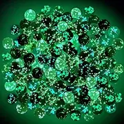 100 Pieces Colorful Glass Marbles Glow in The Dark Marbles Multi-Color Luminous Marbles Glowing Glass Marbles for Marble Games DIY and Home Decor