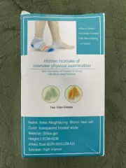 Exceart Heel Cup Insoles Half Height Increase Insoles Invisible (for Size 40-46)