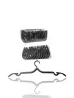 24 Travel Black Folding Hangers by Trubetter, Two Packs Of 12. BS-3