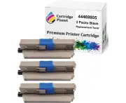 3 Pack Black Compatible Toner Cartridge for OKI 44469805 (3,500 Pages) for OKI C310 C310dn C330 C330dn C331dn MC361 MC361dn MC362dn MC362dnw MC362w
