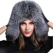 [Hcclijo] Women's Pilot Ski Hat muffs Winter Fur Pilot Hat Outdoor Windproof Warm Hat