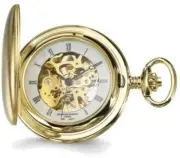 Charles Hubert Satin Gold-Finish White Dial Pocket Watch