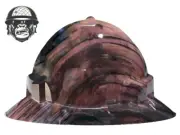 Custom Hydrographic Safety Hard Hat RUSTIC TIMBER PRO CHOICE WIDE BRIM