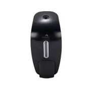 Dolphy Plaza Manual Soap-Sanitiser Dispenser 800ml - Wall Mounted Refillable ABS Unit in Black - For Liquid Soap, Sanitiser, Shampoo & Lotion