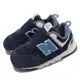 New Balance 休閒鞋 574 Wide 小童鞋 深藍色 NEW-B 學步鞋 經典 魔鬼氈 0-3歲 麂皮 NW574ND1-W
