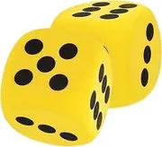 NAMOARLY 6cm Large Dice 2 Pack Kid-Friendly Lightweight Safe for School Party and Family Games
