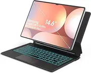 [Sackei] for Samsung Galaxy Tab S10 Ultra S9 Ultra S8 Ultra Keyboard Case 14.6'' Magic-Style Floating Cantilever Magnetic Stand, Dex Mode, 3-Level 7 Color Backlit, Built-in trackpad Matte Black