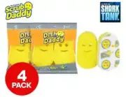 2 x 2pk Scrub Daddy Dish Daddy Soap Dispensing Dish Wand Refills Dishwasher safe