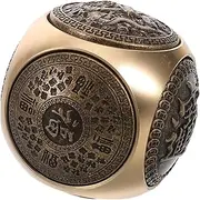 Brass Handball Finger Exercise Ball Hand Therapy Equipment Copper Baoding Balls Hand Exercisers for Therapy Fitness Handballs Golden Brass