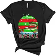[Generic] Merry Christmas, Cute X-mas Retro Santa EEL Fish Animal Lover, Matching Pajama Family Group Unisex T-Shirt