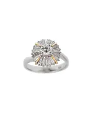 Mikimoto Platinum 1.45 ct. tw. Diamond Ballerina Ring (Authentic Pre-Loved)