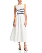 Aqua Mixed Media Maxi Dress - Exclusive