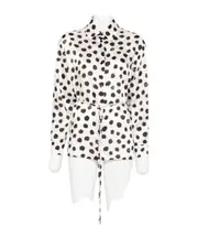 polka-dot belted shirt IT40,IT44 White