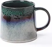 Garnome Large Ceramic Coffee Mugs, 20 oz Handmade Pottery Mug, Big Tea Cups with Handle for Office and Home, Dishwasher and Microwave Safe (Ink Green)