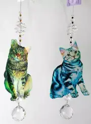 Cat crystal suncatcher gift rainbow suncatchers window hanging sun catcher prism