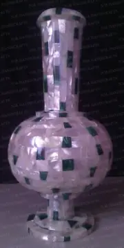 30" Marble Pot/Vase Mop Shell inlay table pot Home Decor Art & Collectibles