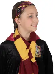 Gryffindor Deluxe Girls Harry Potter Scarf And Headband Set