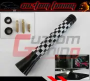 3" CHECKERED RACING FLAG COLORWAY SPORT RADIO ANTENNA STUB FOR 02-18 MINI COOPER (for: Mini)