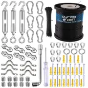 String Light Hanging Kit, Outdoor Light Guide Wire, Globe String Lights Suspe...