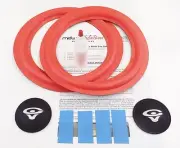 Cerwin Vega D5 D-5 - 10" Woofer Foam Speaker Kit w/ Shims & CV Logo Dust Caps!