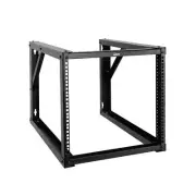 9U Wall Mount Rack, Wall Mount Network Rack 24.8in Depth, Open Frame Server R...