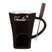 Chocolate Fondue Pot Melt Hot Pot Bowl Set Cookware Fondue Warmer Mug Cheese USA