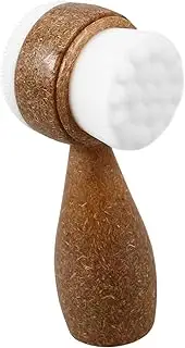 KAILIKETIY Exfoliating Facial Cleansing Brush Coconut Dual Sided Skin Scrubber with Ergonomic Handle for Deep Cleaning Gentle Massage and All Skin Types Travel Friendly Design