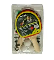 Table Tennis Kit Ping Pong Set Metal Net Rack + 2 Bats + 3 Balls