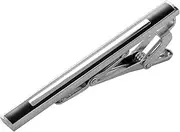 [Gleamart] Silver Tie Clip for Men Business Necktie Pinch Clip Personalised Tie Bar