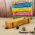 Decorative Pots Wood Flowerpot Succulent Boxes Vintage Crates Rectangle Vase