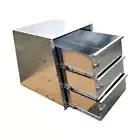 Wide Aluminium Ute Canopy 3 Drawers Draw Slide Toolbox Drawer470mm