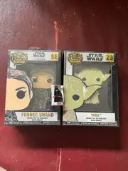 2 Star Wars Funko Pop Pins + Darth Vader Mini Figure